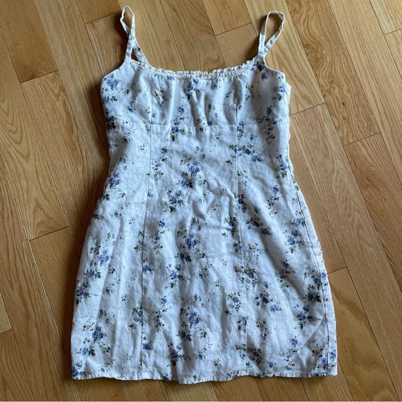 Reformation Aperol linen mini dress - 8 - Madeline print - Picture 4 of 15